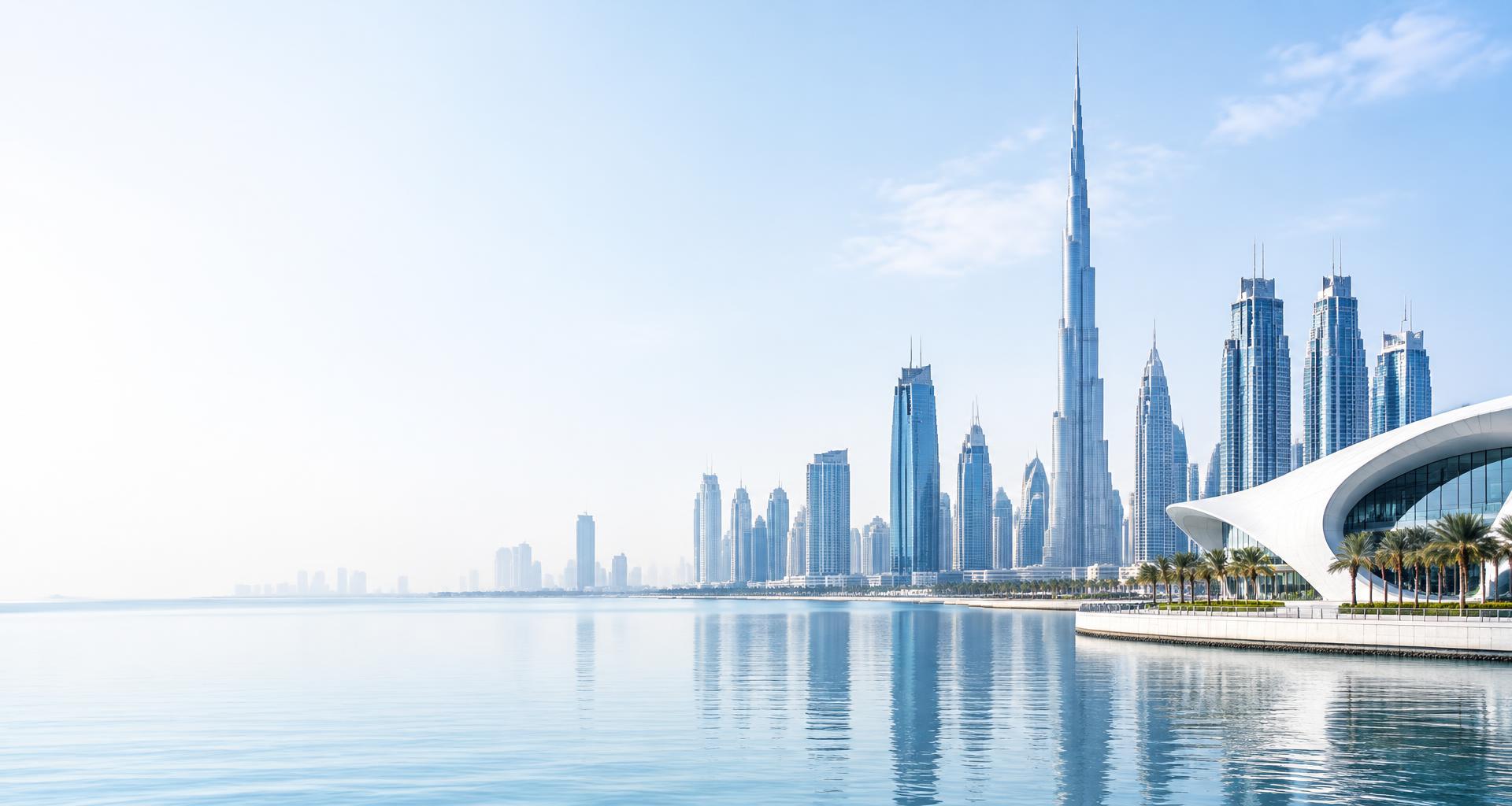 Dubai skyline at dusk, representing the practice's local market
